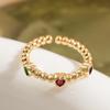 Australia Europa Antigua y América Anillo Abierto Geométrico de Cobre Chapado en Oro de 18K Simple Personalizado Más Vendido para Mujer Nicho Versátil