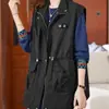 Estação Europeia Tamanho Grande Novo Estilo Workwear Cordão na Cintura Ajustado Colete Solto Roupas de Mãe Colete Feminino Novo Primavera Outono 2026