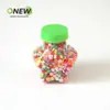 Garrafa Plástica de Grau Alimentício para Pet 75ml Estrela de Cinco Pontas, Garrafa Plástica Transparente de Pequena Capacidade, Garrafa para Bebida, Doce Arco-Íris, Biscoito