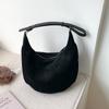 Moda de inverno Nova camurça Bolsa de ombro simples 2024 Estilo coreano Moda All-match Retro Bolsa de grande capacidade