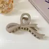 Presilha Grande de Tubarão para cabelo de mulher, grampo de cabelo, acessório de cabelo, presilha com laço de fita Maillard, toque de alta qualidade