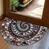 Felpudo de entrada semicircular tipo guijarro para uso doméstico, fácil de mantener, resistente a la suciedad y al desgaste, entrega transfronteriza TEMU