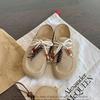 Zapatos Canguro Birkenstock para Mujer, con Cuentas, de Moda y Colores Contrastantes, Calzado de Verano 2025, Medias Zapatillas de Media Suela para Aumentar la Altura Interior, Zapatillas de Media Suela con Puntera para Mujer