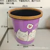 Cubo de basura de plástico engrosado para uso doméstico, gran capacidad, adecuado para cocina, dormitorio, baño, inodoro, oficina, con anillo de sujeción, sin tapa