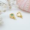 Fecho de Pingente Dourado Antigo DIY Suporte para Pino de Pingente de Resina Suporte em Branco para Pingente de Pérola e Cristal Adesivo Suporte em Branco para Pingente Redondo de Pérola