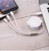 Cable de datos Pinou de uno a tres cable de carga telescópico tres en uno usb teléfono móvil carga rápida de uno a tres personalización de regalo