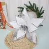 Decoración Navideña Flor Navideña Hueca 37cm Centro de Mesa para Centro Comercial Boda Malla Brillante Flor Artificial Venta al por Mayor