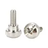 Tornillos de Pulgar Ranurados de Paso M3M4M5M6 Niquelados Herramienta Negra de Microajuste Sin Herramientas Sujetadores Manuales