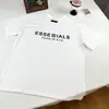 Camiseta de Manga Corta con Letras de Silicona Essentials para Hombre y Mujer, Marca de Moda Americana Fog High Street Camiseta de Algodón de Manga Media de Verano para Parejas
