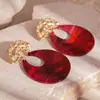 Pendientes de Borla Corazón Pétalo Rojo Aguja de Plata Estilo Retro Lujo Accesible Pendientes Transfronterizos Retro Europeos y Americanos