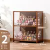 Vitrina Iluminada Hecha a Mano, Soporte de Exhibición de Acrílico, Vitrina Transparente a Prueba de Polvo para Modelos de Juguete, Adornos de Bloques de Construcción, Caja de Exhibición para Cajas Sorpresa