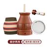Tanque de moxabustão de cerâmica copo de moxabustão de areia roxa caixa de moxabustão isolada tanque de raspagem portátil tanque de dragão moxabustão portátil fábrica atacado