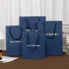 Nova Caixa de Presente com Laço Azul, Caixa de Presente com Tampa e Base, Caixa de Embalagem para Presente de Lenço, Sensação de Alto Padrão, Atacado do Fabricante