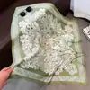 Nuevo Pañuelo Cuadrado Grande de 90 cm, Elegante Pañuelo de Seda Sarga para Mujer, Bufanda Chal de Moda para Primavera y Otoño para Decoración