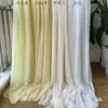 Cor Branco Leiteiro Amarelo Champagne Cortina de Gaze para Fundo de Casamento Tecido de Gaze para Cortina Festa de Aniversário Decoração de Casamento Tecido de Gaze Chiffon