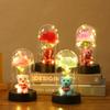 Regalo Creativo de San Valentín Día de la Madre Oso Clavel Regalo de Cumpleaños Adorno Luminoso Artesanías Venta al por Mayor