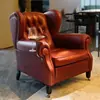 1919 Cadeira de Charuto Padrinho Sofá Individual Italiano Clássico Americano Sala de Estar Quarto de Hotel Recepção de Lazer Cadeira Tigre