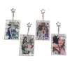 Portatarjetas Transparente de Estrella y Corazón de Colores para Niña Hisocute, Estuche Pequeño de 3 Pulgadas para Tarjetas, Protector de Tarjeta de Comedor para Estudiante