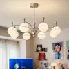 Lustre Vintage Bauhaus para Sala de Estar, Lâmpada Molecular de Vidro em Formato de Feijão, Iluminação Esférica Nórdica de Alto Padrão para Sala de Jantar e Quarto