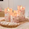 Luz de Vela Electrónica LED Creativa Sin Humo Controlada Remotamente, Diseño Impreso en Acrílico para Atmósfera de Decoración de Bodas y San Valentín