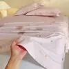 Ventas Directas de Fábrica 100% Algodón Puro Cepillado Agradable a la Piel Transpirable Sábana Individual Juego de Tres Piezas Universal para Todas las Estaciones Lavable a Máquina
