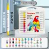 Marcadores acrílicos de punta doble Master punta suave para niños color opaco coloreables 48 colores impermeables pintados a mano bolígrafos acrílicos DIY