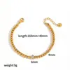 Pulseira Europeia e Americana Transfronteiriça de Aço Inoxidável Totalmente Cravejada com Diamantes Design de Nicho Estilo Luxo Leve Pulseira de Corrente de Tênis Cravejada com Zircônia Que Não Desbota