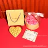 Oro Puro 999 Creativo 520 Qixi Exquisita Moneda de Oro en Forma de Corazón Set de Regalo Decoración del Día de San Valentín Personalizado Venta al por Mayor