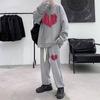 Suéter americano de rua pullover masculina primavera e outono design marca de moda casual roupas com capuz terno esportivo solto