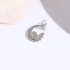 Versátil Sencillo Nicho Fresco Mariposa Perla Imitación Luna Colgante con Pulsera Collar Pendientes Accesorios de Joyería DIY