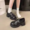 Zapatos Mocasines Retro Estilo Británico para Mujer 2026 Nuevos Zapatos Pequeños de Cuero con Plataforma Gruesa Zapatos Brogue Tallados