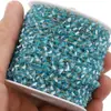 Corrente Decorativa DIY de Aço Inoxidável com Coração 3D de Cristal, Corrente Artesanal com Cristais de Vidro Triangulares Lapidados Transfronteiriça