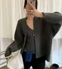Conjunto de Dos Piezas Japón y Corea del Sur 2026 Estilo Perezoso Cárdigan de Punto con Cuello en V para Mujer Otoño Nuevo Suelto Suave Esponjoso Abrigo Suéter para Mujer