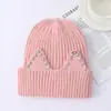 Nuevo Elegante Gorro de Punto Cálido para Mujer de Circunferencia de Cabeza Grande para Otoño e Invierno, con Pedrería, Gorro Moderno para Ponerse