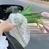Bufanda floral de ambiente nuevo 2023, accesorio para el cabello para mujer, bufanda de encaje, bufanda triangular avanzada para fotografía