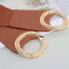 Estilo Coreano Cintura Elástica Doble Hebilla Moda Simple Europea y Americana Cinturón Cintura Elástica Negra Cinturón Ancho para Pantalones Moldeador de Cintura para Mujer