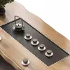 Conjunto de mesa de chá e cadeiras feito de madeira maciça, bandeja de chá moderna com estação de preparo de chá integrada, mesa de chá kung fu simples para a sala de estar, tudo em madeira maciça