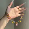 Colar Longo Irregular de Pedras Naturais Estilo Retro para Mulheres, Estilo Étnico Boêmio, Luxo Leve, Corrente de Clavícula Exquisita da Moda