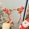 Novos Acessórios de Cabelo de Natal 2024 Aro de Cabelo Aro de Cabelo de Rena Feminino Acessórios Fofos