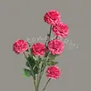 Flores Artificiais Lilases em Camadas com 6 Cabeças Decoração de Salão de Casamento Flores Artificiais Arte Floral para Casa Decoração Suave Exportação Atacado