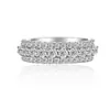Anillo de Zirconia, Banda Lisa, Sensación de Alta Gama, Diseño Exquisito para Mujeres, Joyería de Yiwu, Diseño de Nicho, Venta al por Mayor Transfronteriza R4572