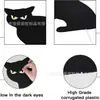 2026 Nuevo Halloween de Amazon para Exteriores Gato Negro Silueta de Terror Ojo que Brilla en la Oscuridad Letrero Decorativo
