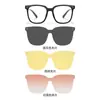 Gafas magnéticas de succión dos en uno se pueden equiparar con gafas de sol para miopía con filtro de luz azul cuatro en uno, armazón para gafas de sol polarizadas, doble propósito para conducir
