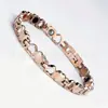 Pulsera Magnética Doble Corazón de Acero de Titanio para Mujer, Pulsera de Acero Inoxidable para Cuidado de la Salud Energética, Fabricante de Joyería de Ferretería