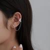Brincos de Cauda de Peixe de Golfinho Moda Feminina Atmosféricos Personalizados Sereia Ji Sonho Brilho Diamante Espuma de Sereia Clipe de Orelha para Osso da Orelha