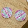 Botões Coloridos de Resina com Quatro Furos e Bordas Finas para Roupas Infantis Camisas, Botões Redondos Costurados à Mão com Bordas Finas, Botões Decorativos Infantis com Quatro Furos