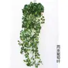 Trepadeiras artificiais com folhas de plástico, adequadas para pendurar na parede interna, plantas pendentes e cestos suspensos.
