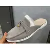 Pantuflas cerradas de talla grande para mujer de comercio exterior, mules planos y cómodos sin cordones para hombre