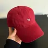 Nova Boné de Baseball Retrô Vermelho Primavera e Verão 2026 para Mulheres, Afina o Rosto, Proteção Solar, Circunferência da Cabeça Grande, Aba Larga, Proteção Solar, Boné Estilo Bico de Pato