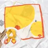 Bufanda pequeña multifuncional de Corea del Sur, pañuelo cuadrado pequeño con pintura al óleo original, bufanda pequeña versátil decorativa para primavera y otoño, diadema para el cabello que reduce la edad, pañuelo para la cabeza